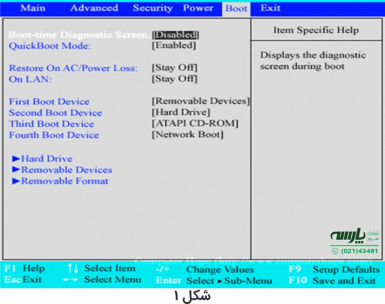 boot sequence یا boot order در سرور
