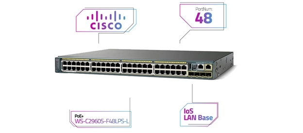 خرید سوئیچ سیسکو 48 پورتی WS-C2960S-F48LPS-L