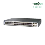 سوئیچ شبکه سیسکو WS-C3750-48TS-S خرید سوئیچ سری Cisco Catalyst 3750 استک تا 9 سوئیچ حافظه DRAM برابر 128 مگابایت قیمت فروش سوئیچ 48 پورت WS-C3750-48TS-S