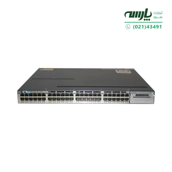 نمای پشتی سوئیچ سیسکو 48 پورت WS-C3750X-48PF-S و +PoE