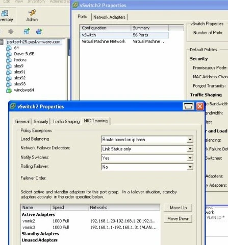 پیکربندی etherchannel جهت ارتباط سوئیچ و سرور vmware esxi