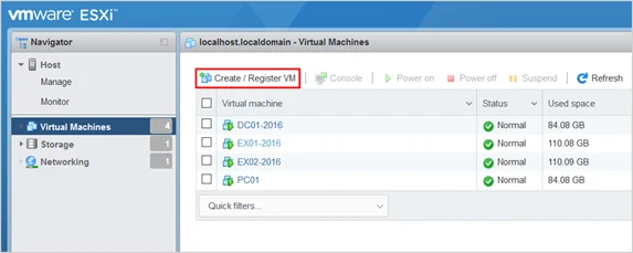 Create / Register VM
