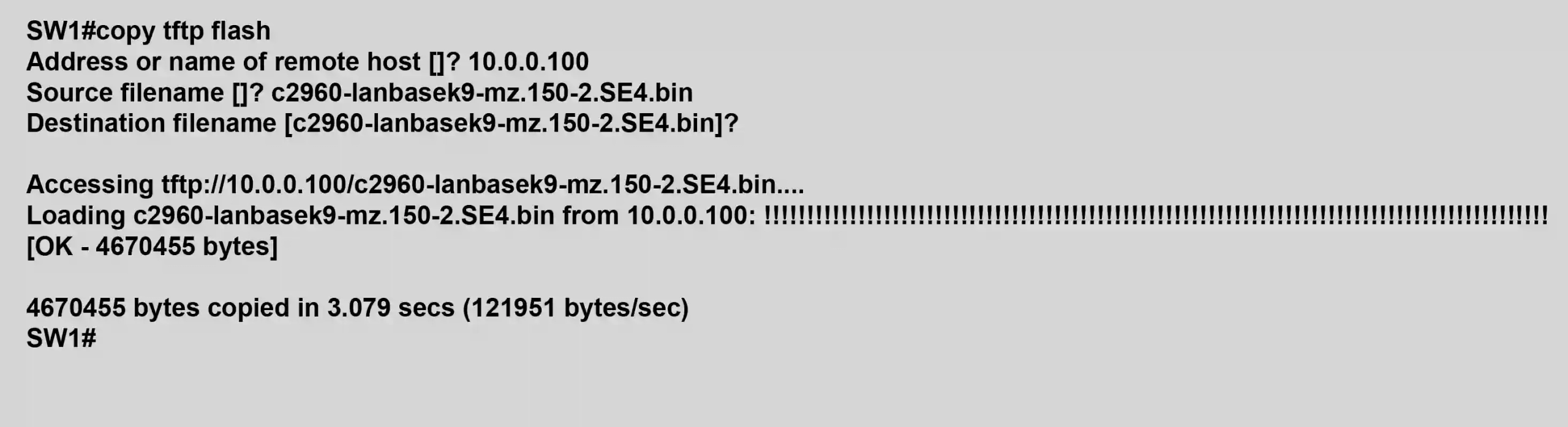مراحل آپدیت ios سوئیچ سیسکو 2960